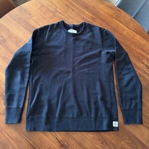 Reigning Champ Midweight Terry Black Crewneck Sweater